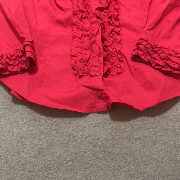 🌸NEW🌸 Moschino Cheap and Chic Vintage Ruffle Button Down Top/Cardigan - Picture 11 of 15